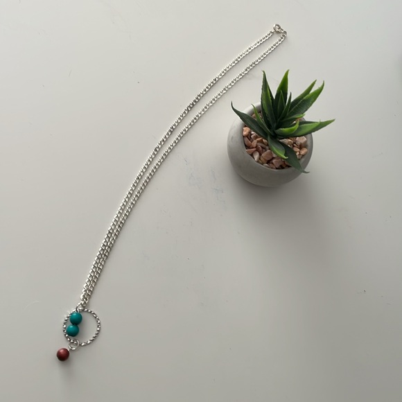 2 for $29 / wooden bead hanging hoop necklace - Picture 3 of 7